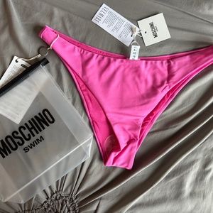 Nwt Moschino bikini bottom size 10 L pink brazilian new $108